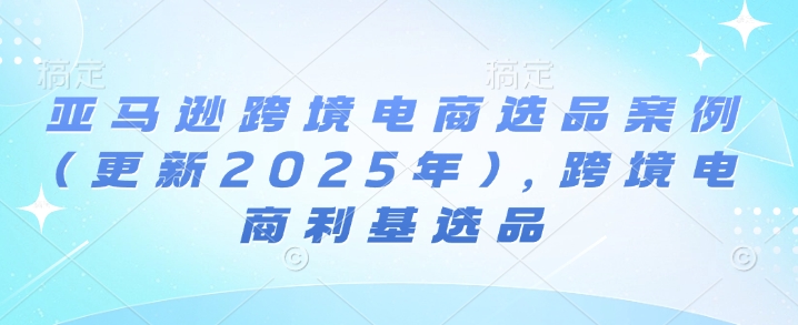 亚马逊跨境电商选品案例(更新2025年3月),跨境电商利基选品-天涯云创
